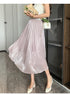 HELLO FASHION Mid Length Tulle Satin Skirts